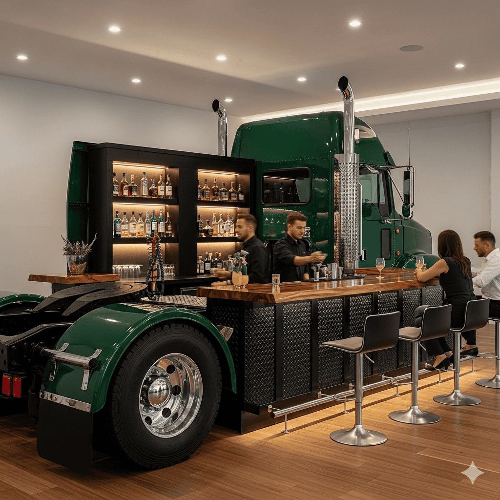How to Get Your Own Semi-Truck Home Bar: