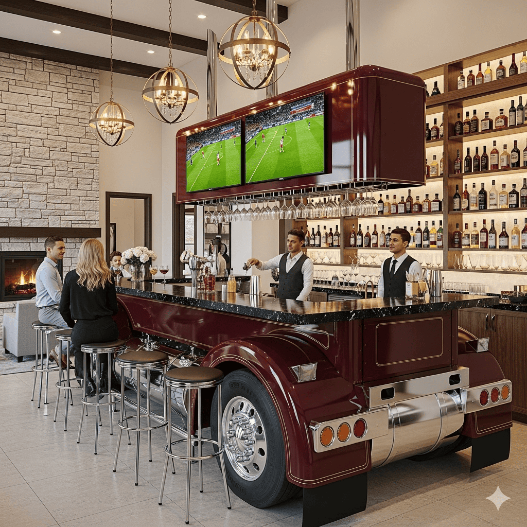 What Makes a Semi-Truck Home Bar So Alluring?