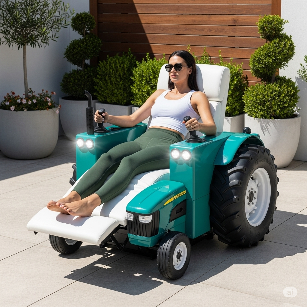 The Ultimate After-Hours Farm Retreat: Saddle Up for Comfort in a Tractor Recliner!