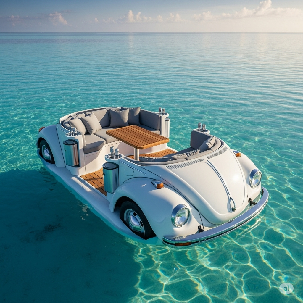 Why Your Summer Needs a VW Beetle Floating Lounge: