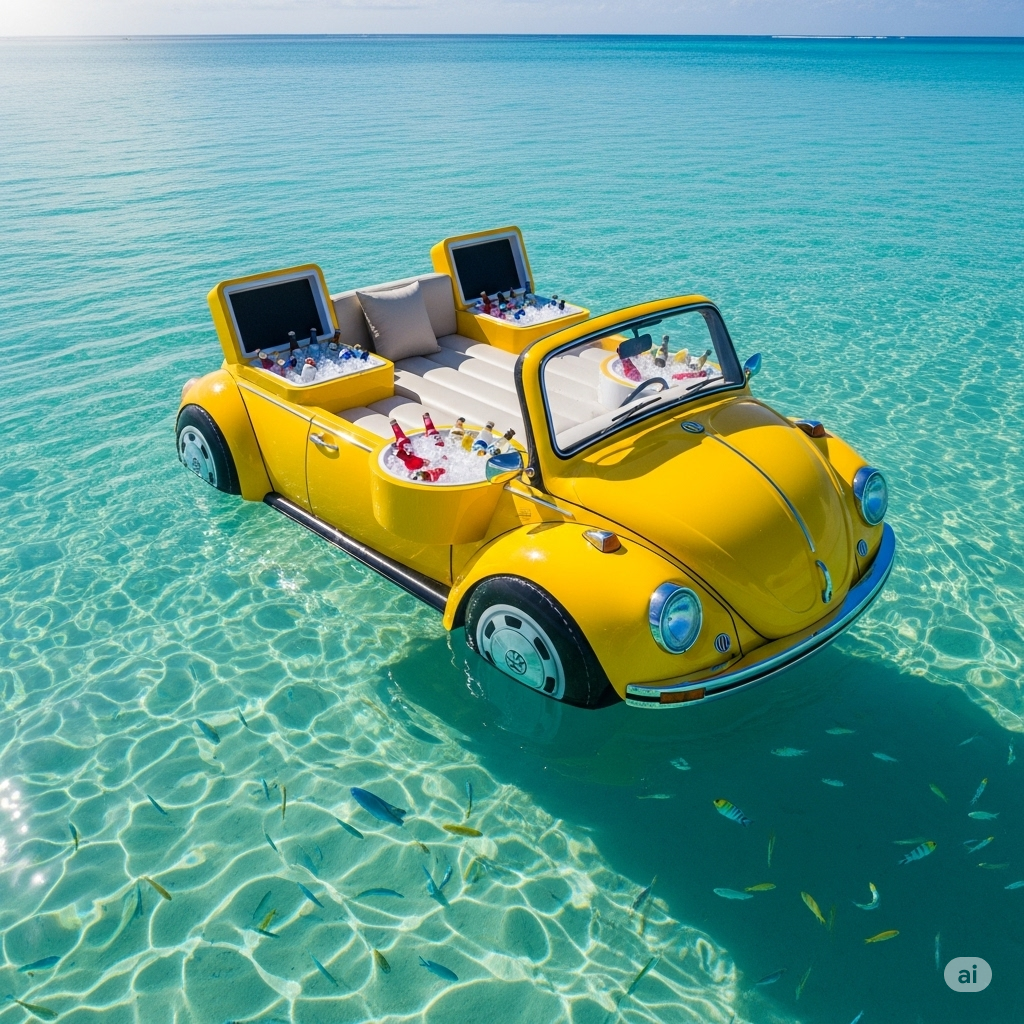 What Makes a VW Beetle Floating Lounge an Instant Classic?