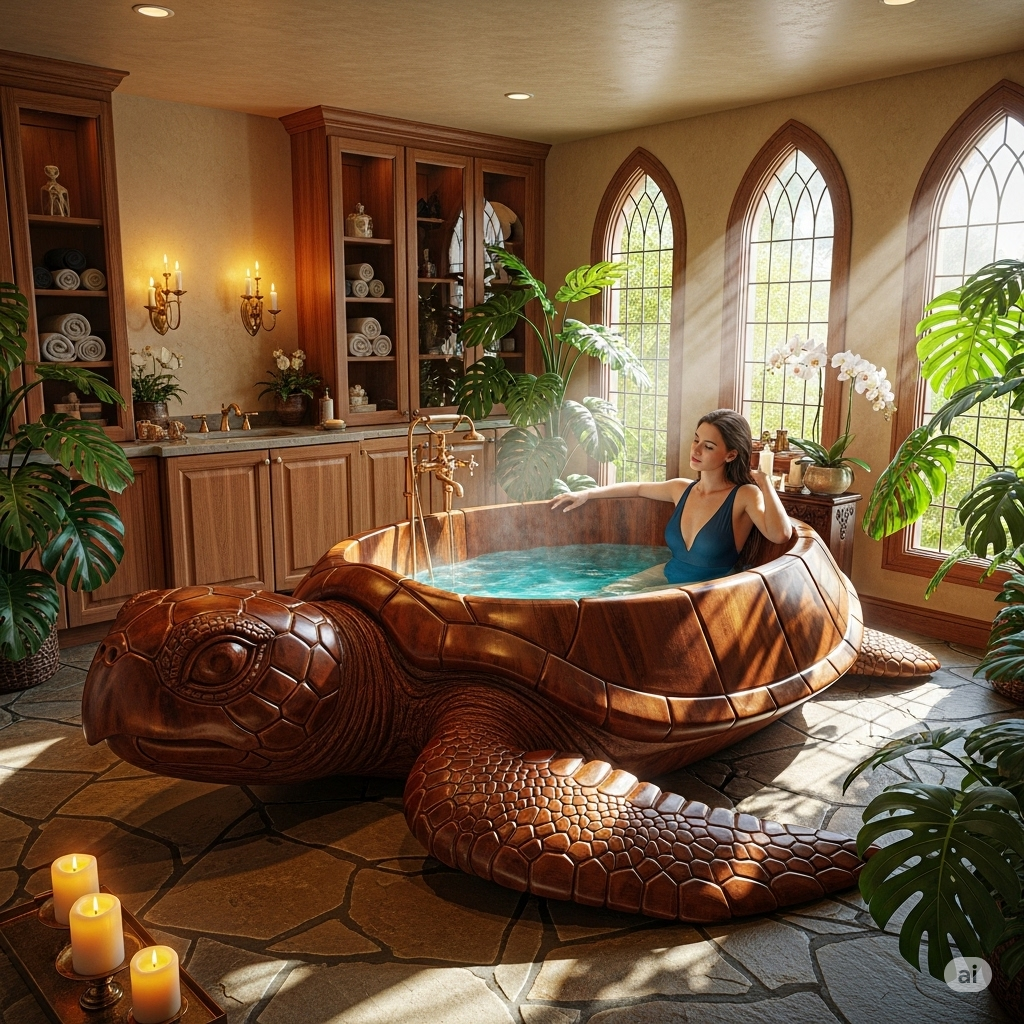 What Makes a Wooden Turtle Bathtub So Enchanting?