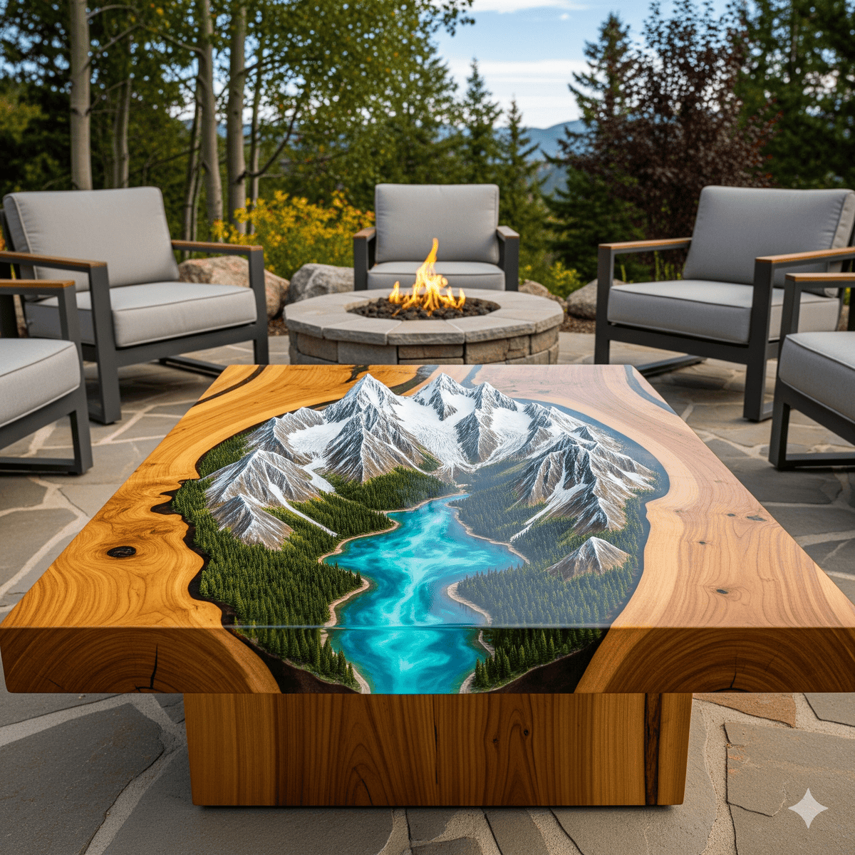 What is an Epoxy Scene Patio Table?