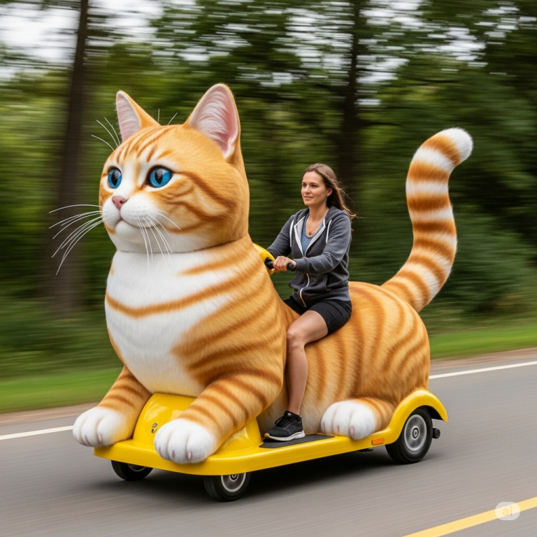 The Ultimate Feline Cruise: The Rise of the “Cat Mobility Scooter”!