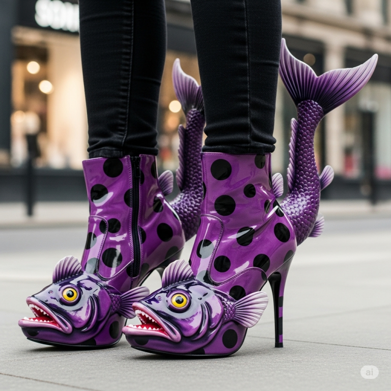 Swim in Style: The Allure of the “Fish High Heel”!