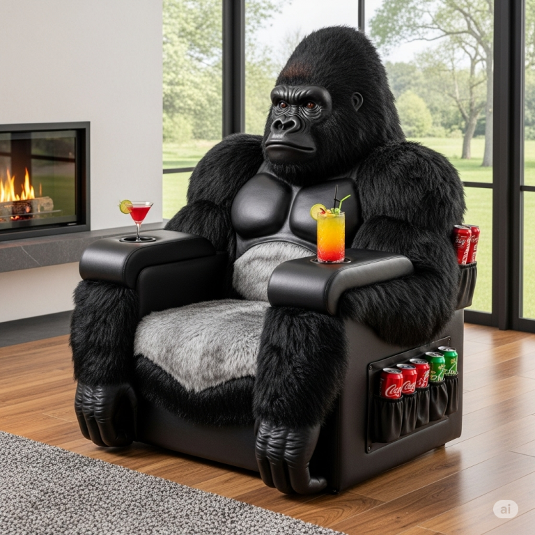 A Seat of Power: Discover the “Gorilla Recliner Chair”!