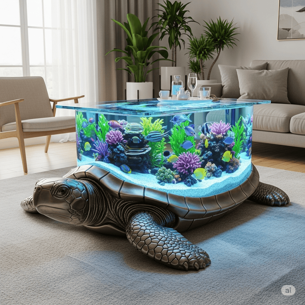 A Living Centerpiece: Your Guide to the Turtle Aquarium Coffee Table!