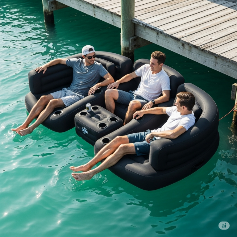 Your Floating Oasis: Anchor the Party with a U-Shaped Inflatable Island!