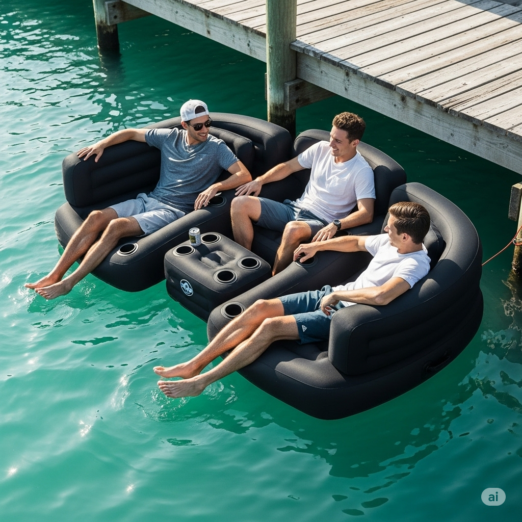 Your Floating Oasis: Anchor the Party with a U-Shaped Inflatable Island!