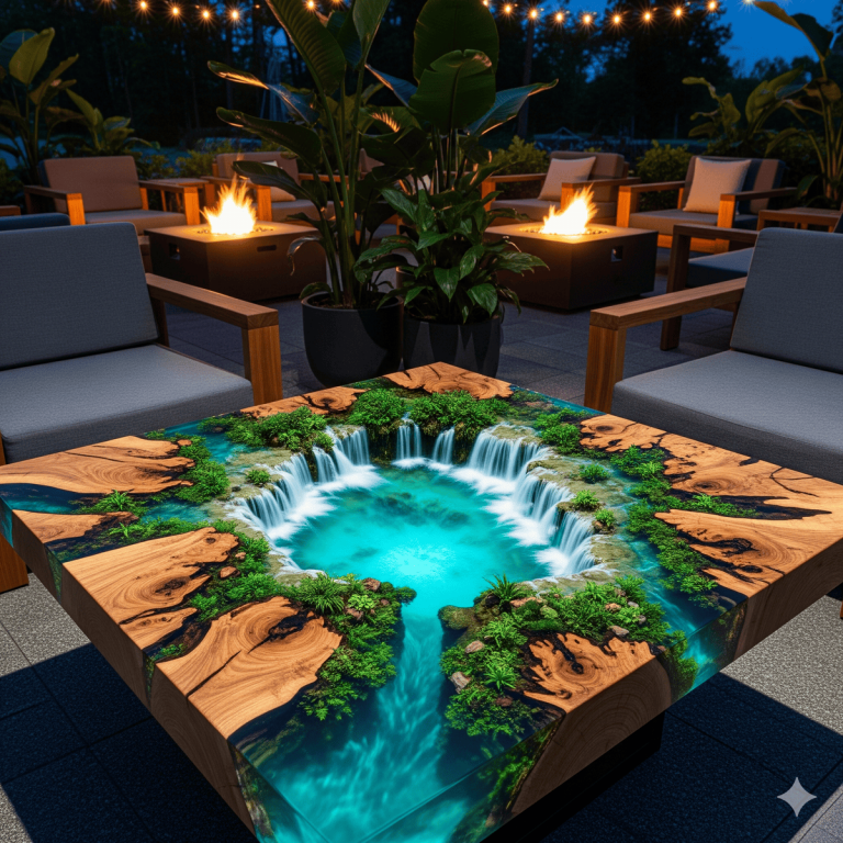 A Landscape Under Glass: The Ultimate Guide to the Epoxy Scene Patio Table!