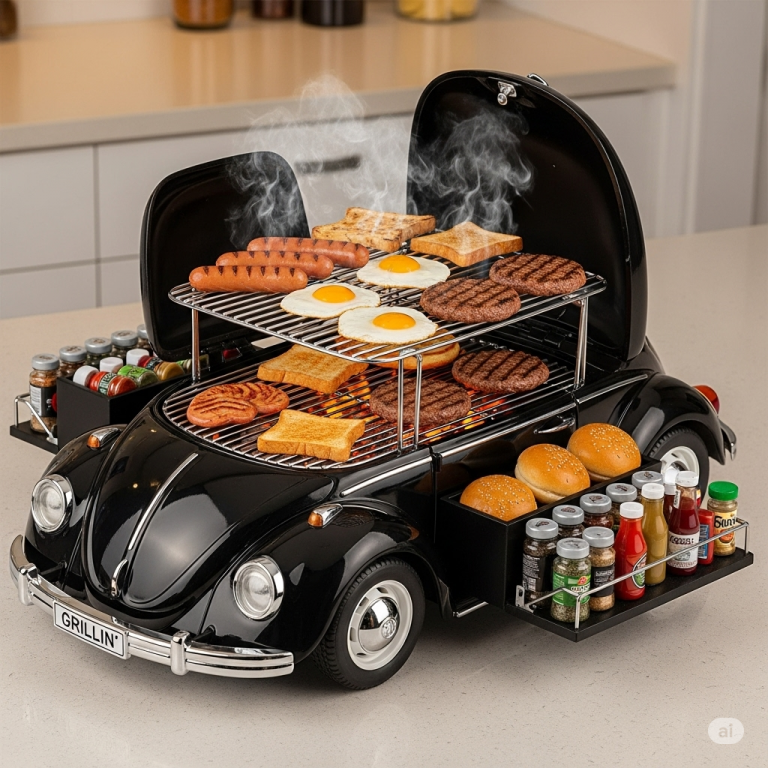 Start Your Morning in Style: The VW Beetle Breakfast Station for Retro-Lovers